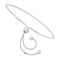 Sterling Silver Beaded Adjustable Bracelet - 2