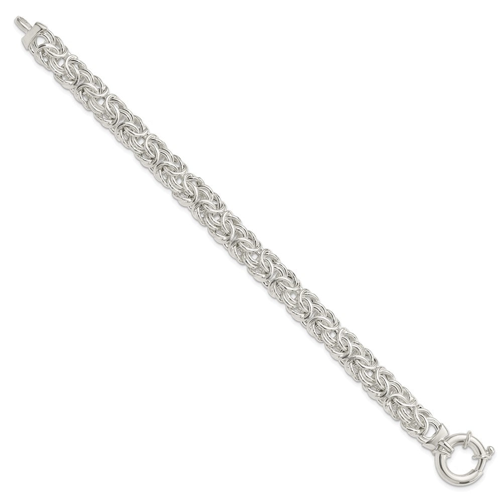 Sterling Silver Polished Byzantine Link Bracelet - 2