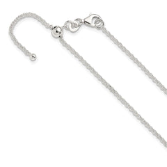 Sterling Silver Polished Adjustable Necklace