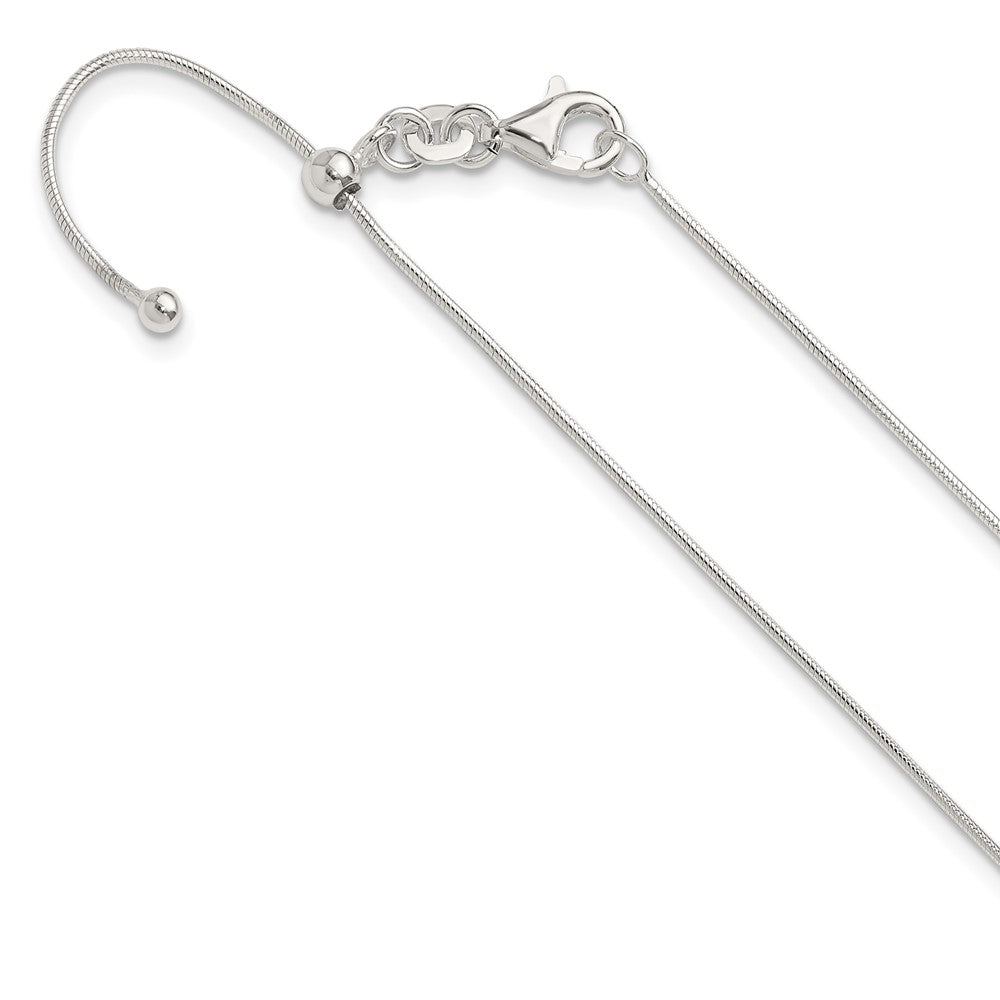Sterling Silver Polished Adjustable Necklace - 2