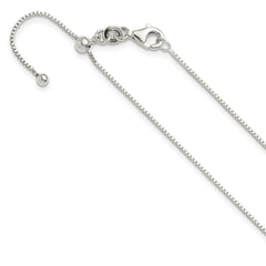 Sterling Silver Polished Adjustable Necklace - 9