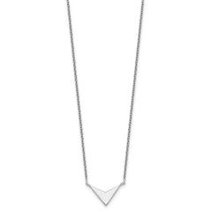 Sterling Silver Polished V-Shape Necklace - 2