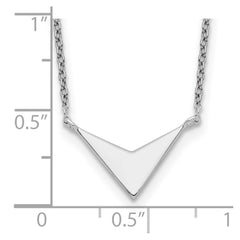 Sterling Silver Polished V-Shape Necklace - 2
