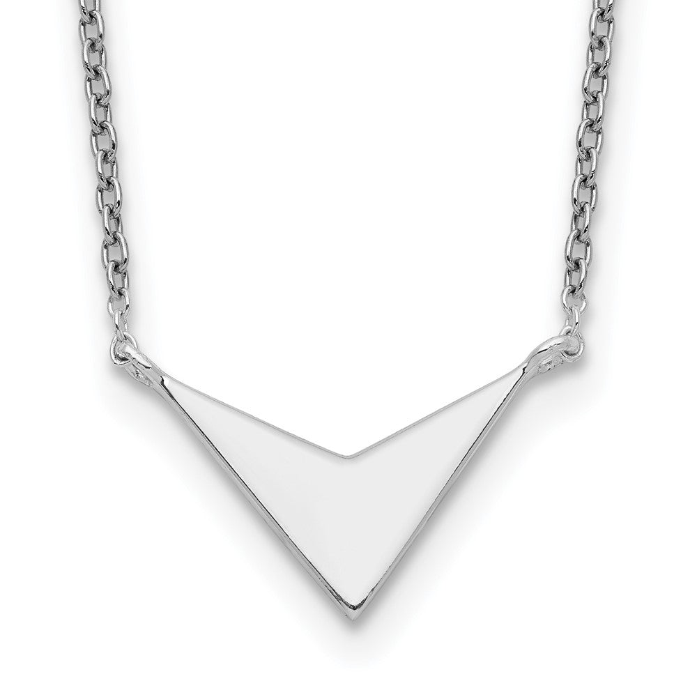 Sterling Silver Polished V-Shape Necklace - 2