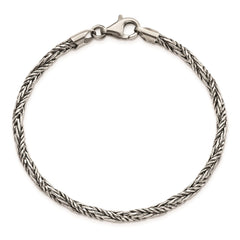 Sterling Silver Antiqued Polished Rope Bracelet - 2