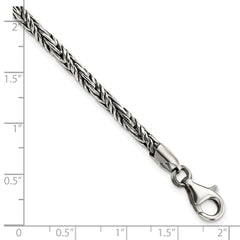 Sterling Silver Antiqued Polished Rope Bracelet - 2