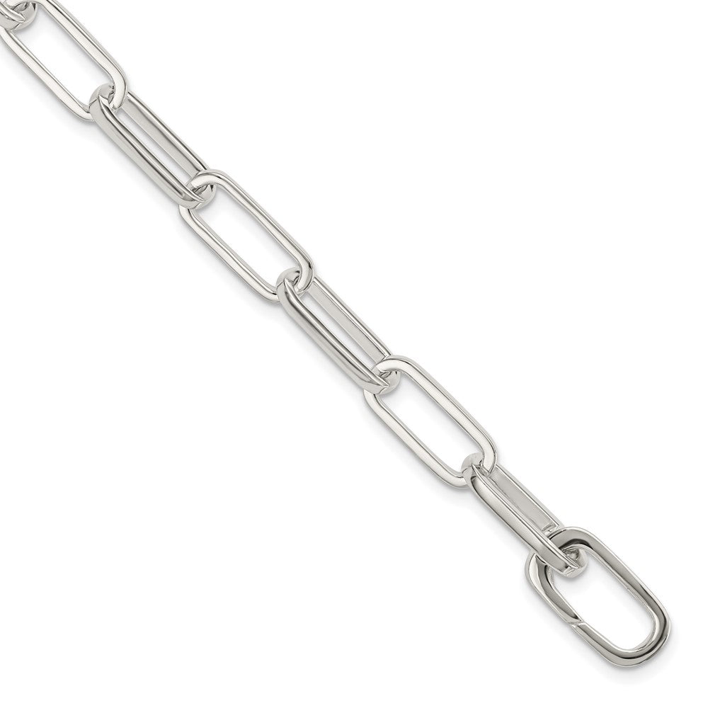 Sterling Silver Polished Fancy Link Bracelet - 11