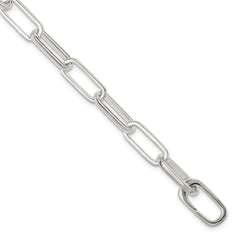 Sterling Silver Polished Fancy Link Bracelet - 11