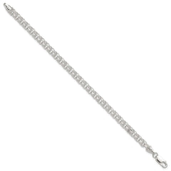 Sterling Silver Polished 5mm Triple Rolo Charm Bracelet