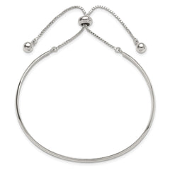 Sterling Silver Polished Bar Adjustable Bracelet - 3