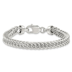 Sterling Silver Rhodium-plated Fancy Link 7.5in Bracelet