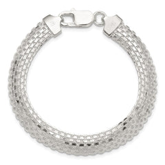 Sterling Silver Polished 8.5mm Bismark 7in Bracelet