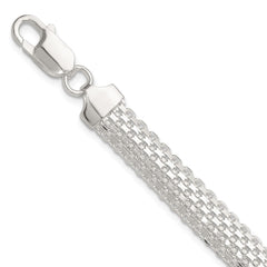 Sterling Silver Polished 8.5mm Bismark 7in Bracelet