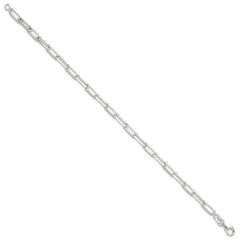 Sterling Silver Polished Paperclip 7.25in Bracelet