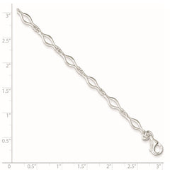 Sterling Silver 5mm Fancy Link Bracelet - 3