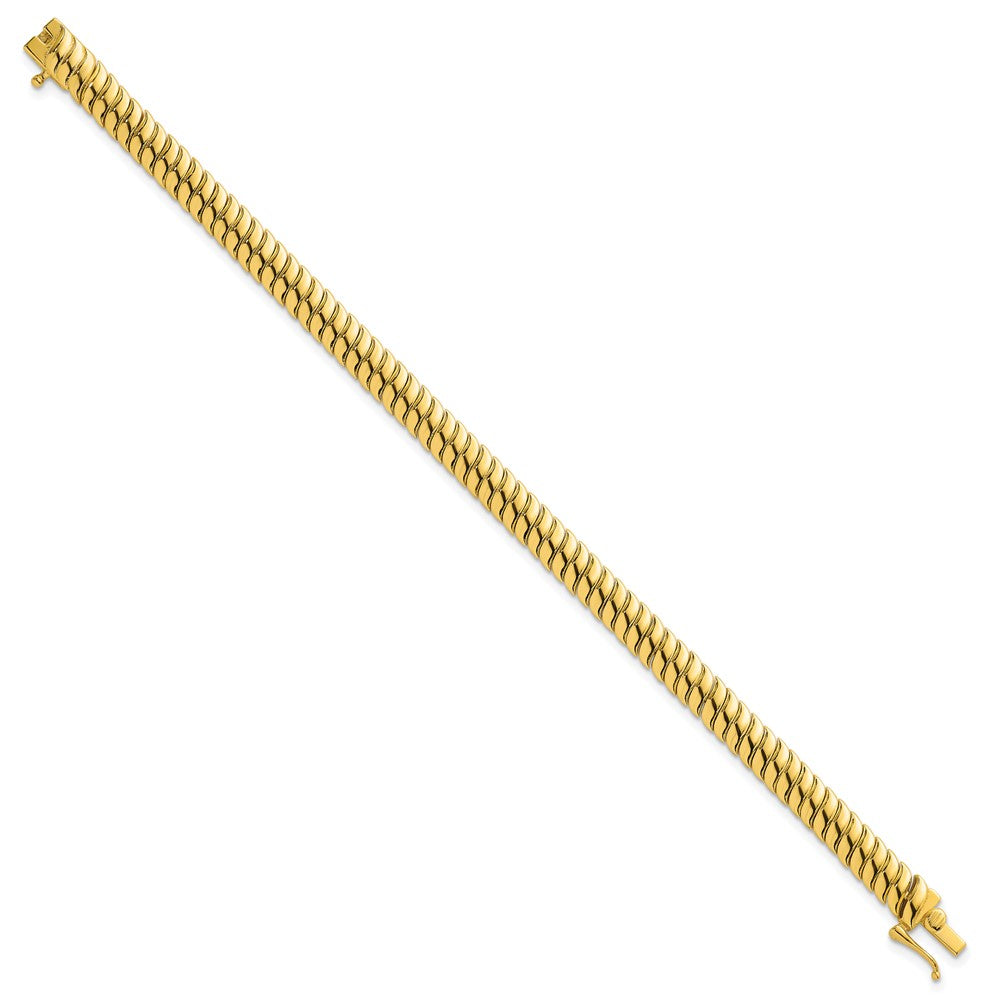 Sterling Silver Gold-Tone Polished Fancy 5.8mm S Link 7in Bracelet