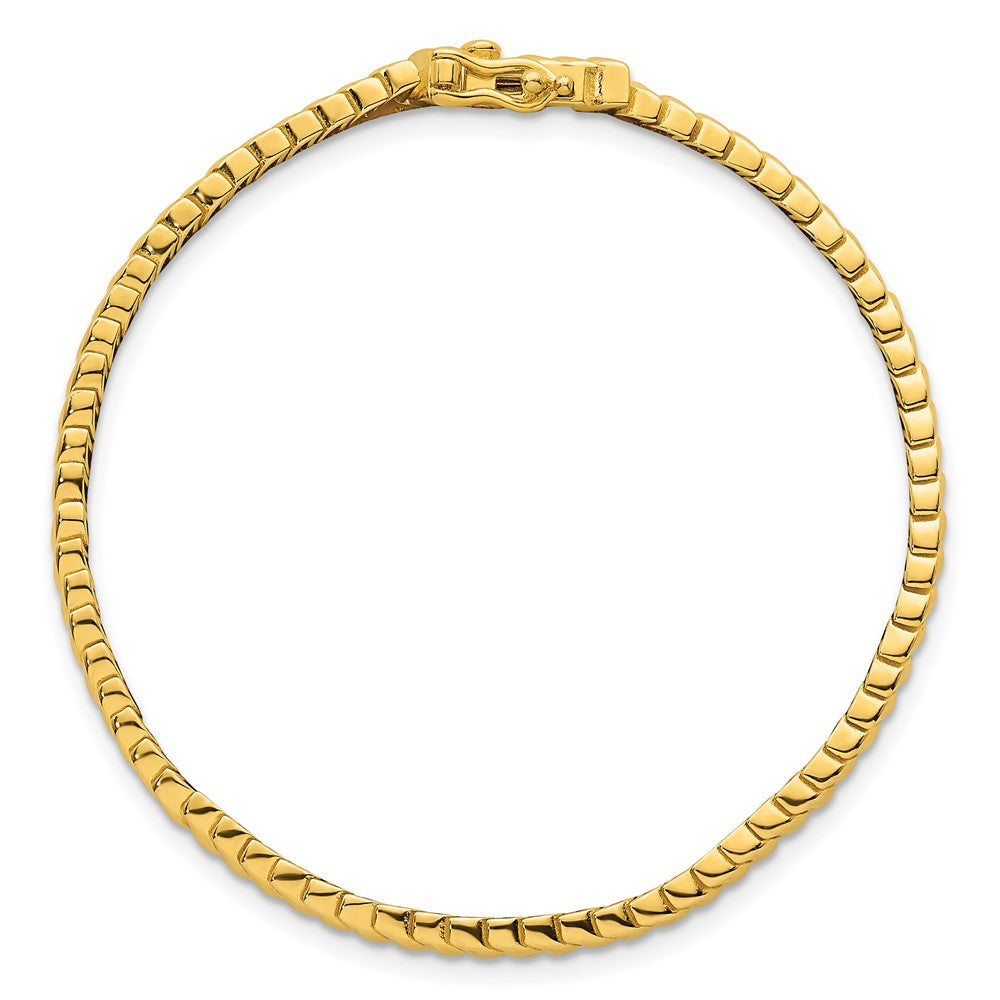 Sterling Silver Gold-Tone Polished Fancy 5.8mm S Link 7in Bracelet