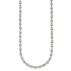 Sterling Silver Polished 4.8mm Puffed Mariner/Anchor Link 18 Inch Necklace