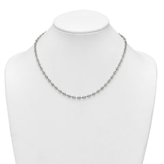 Sterling Silver Polished 4.8mm Puffed Mariner/Anchor Link 18 Inch Necklace