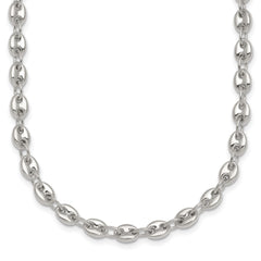 Sterling Silver Polished 4.8mm Puffed Mariner/Anchor Link 18 Inch Necklace