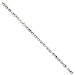 Sterling Silver Polished 4.8mm Puffed Mariner/Anchor Link 7.5 Inch Bracelet