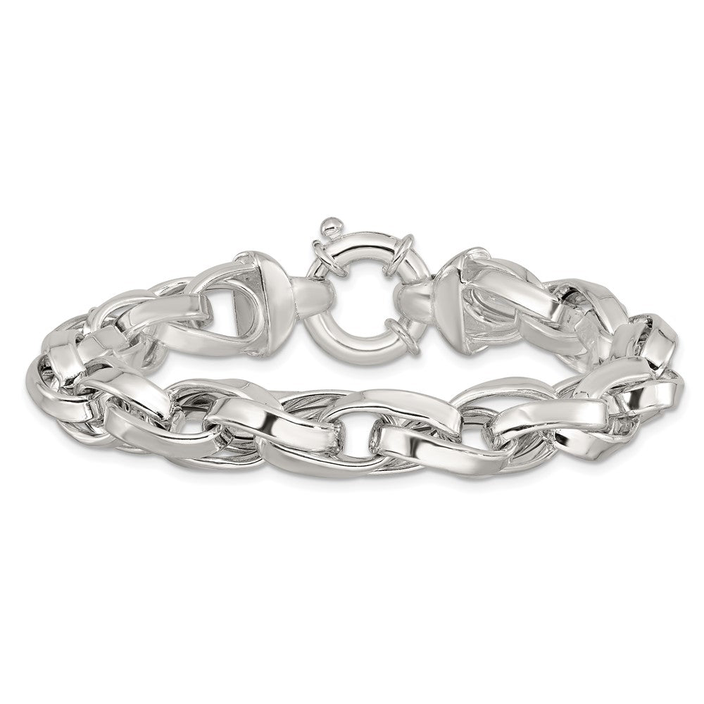 Sterling Silver Polished Double Twist Link Bracelet