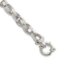 Sterling Silver Polished Double Twist Link Bracelet
