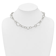 Sterling Silver Polished 17.5in Fancy Link Necklace