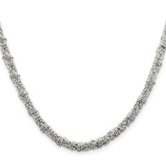 Sterling Silver 4mm Fancy Byzantine Chain - 3