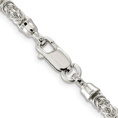 Sterling Silver 4mm Fancy Byzantine Chain