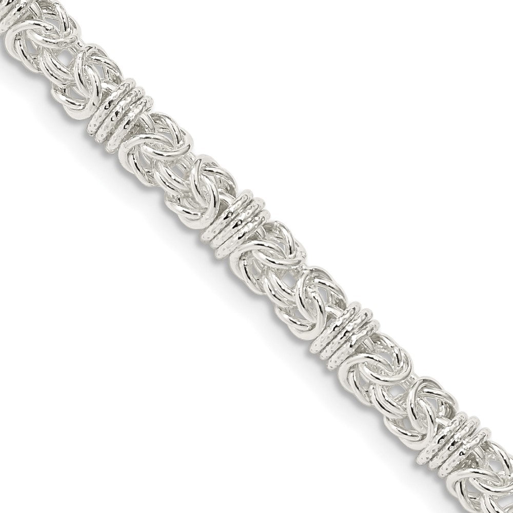 Sterling Silver 4mm Fancy Byzantine Chain - 3