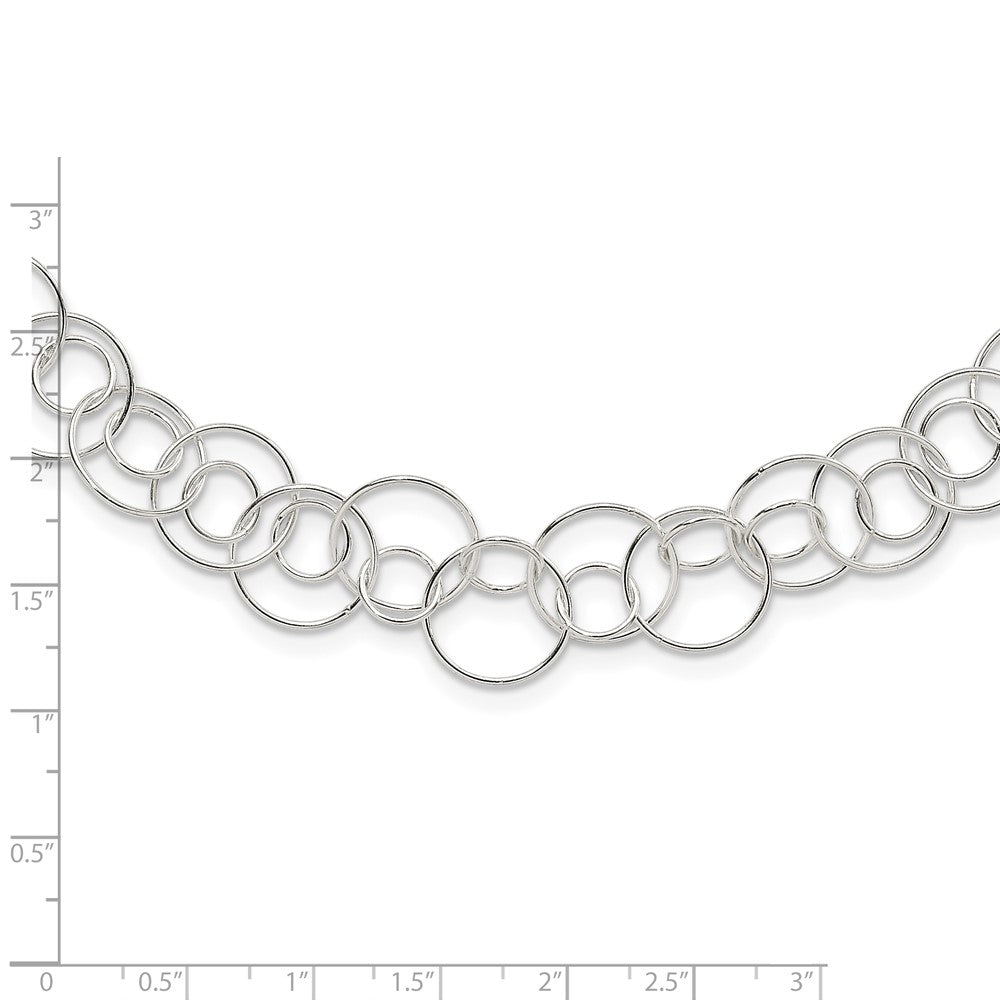 Sterling Silver Fancy Link Necklace