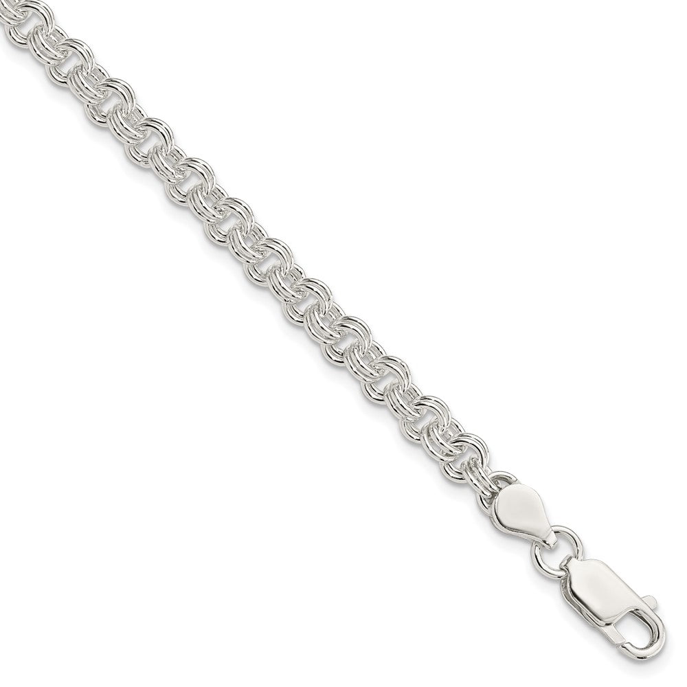Sterling Silver 4.8mm Fancy Link Bracelet - 3