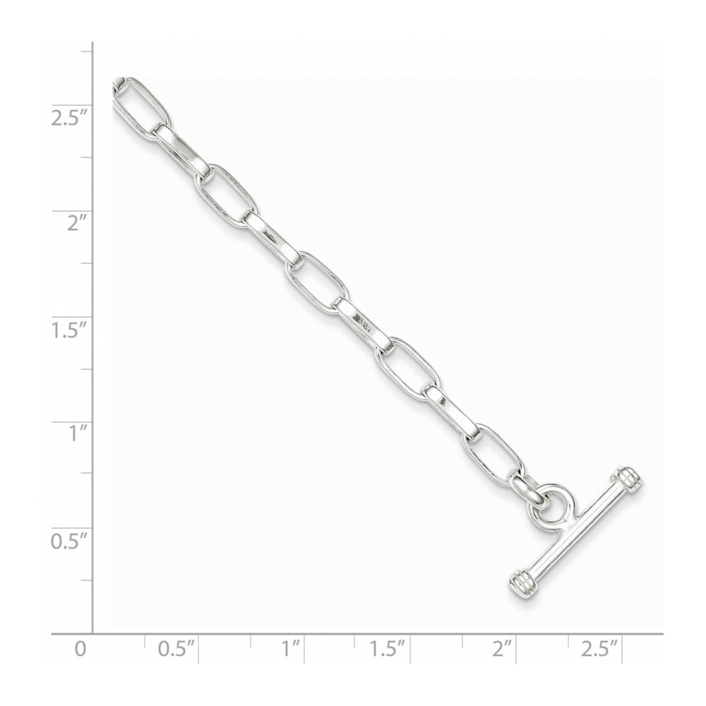 Sterling Silver 7.5inch Fancy Link Bracelet - 4