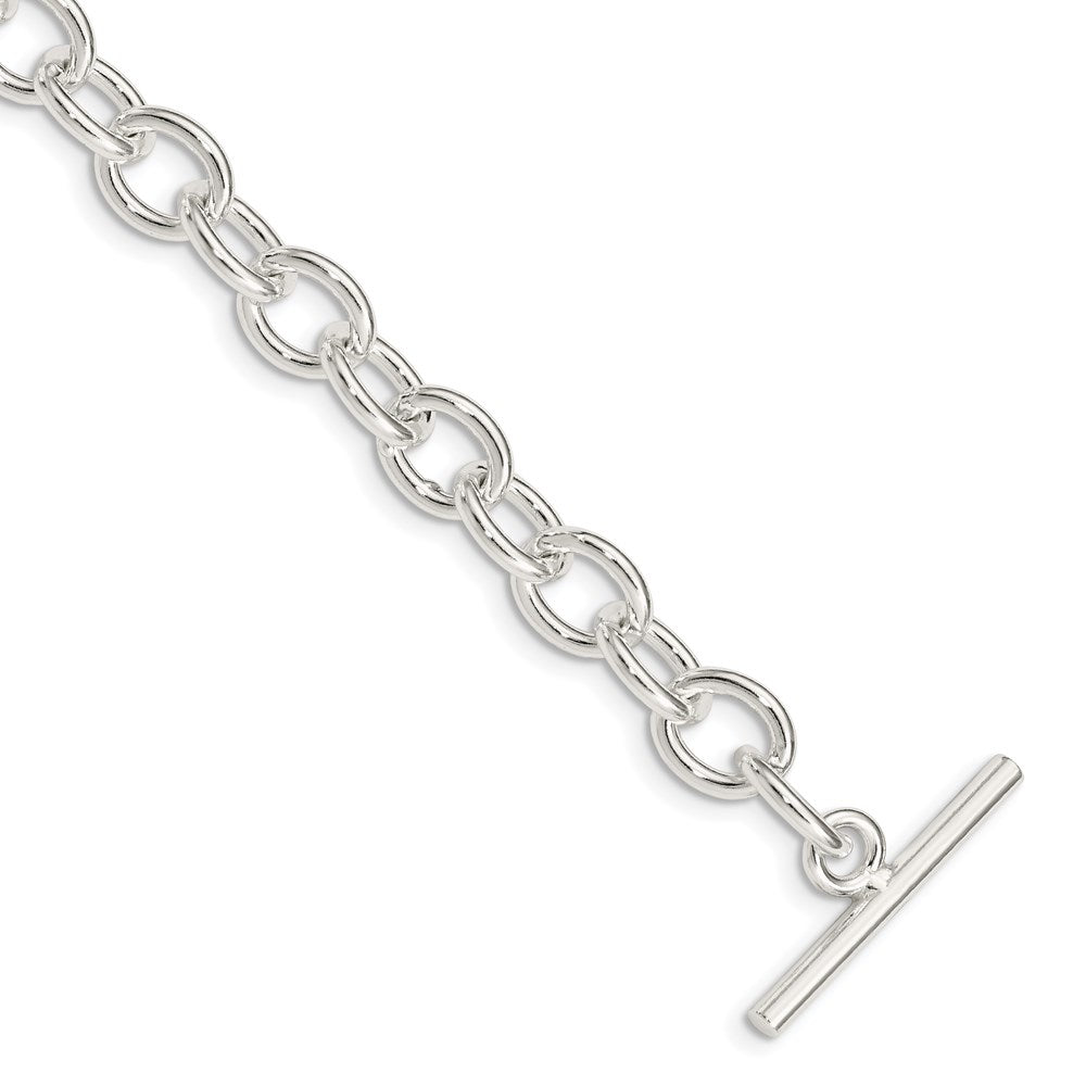 Sterling Silver 7.5inch Fancy Link Bracelet - 9