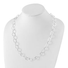 Sterling Silver Fancy Hammered Necklace - 2