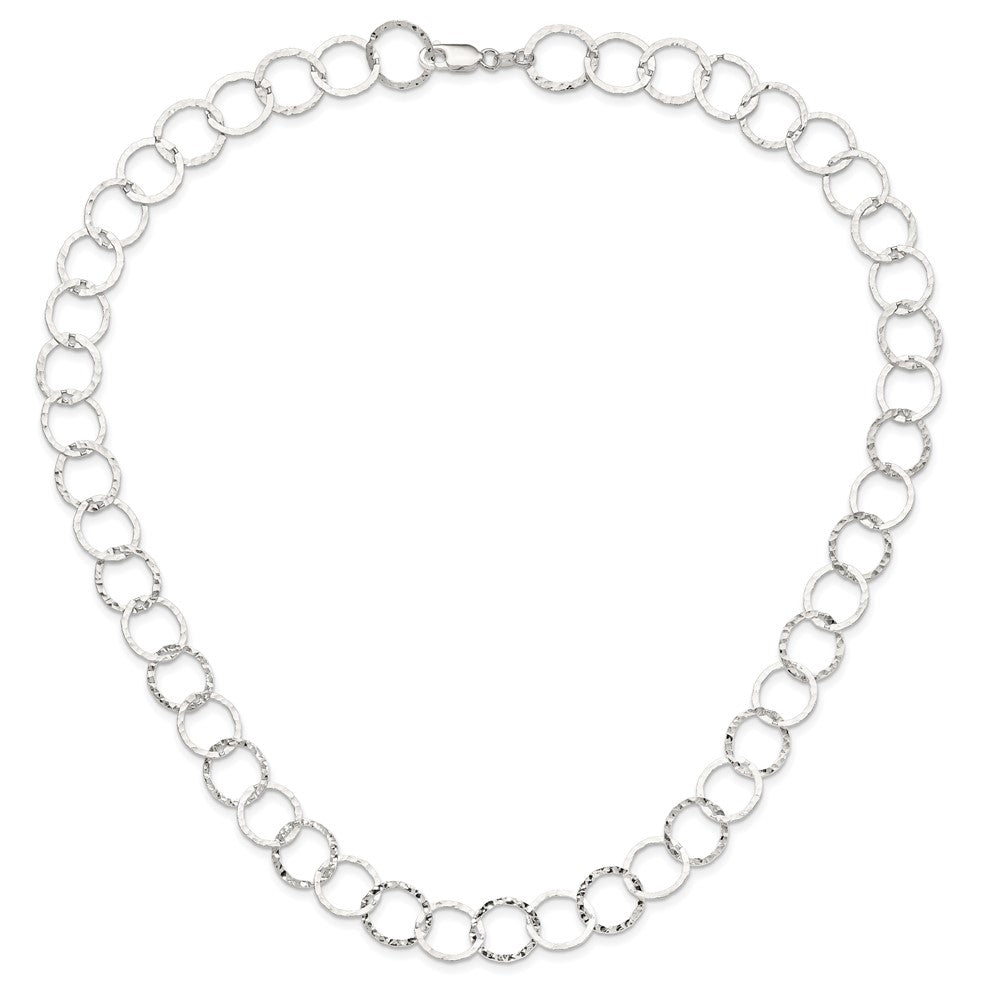 Sterling Silver Fancy Hammered Necklace - 2