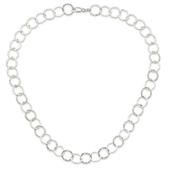 Sterling Silver Fancy Hammered Necklace - 2