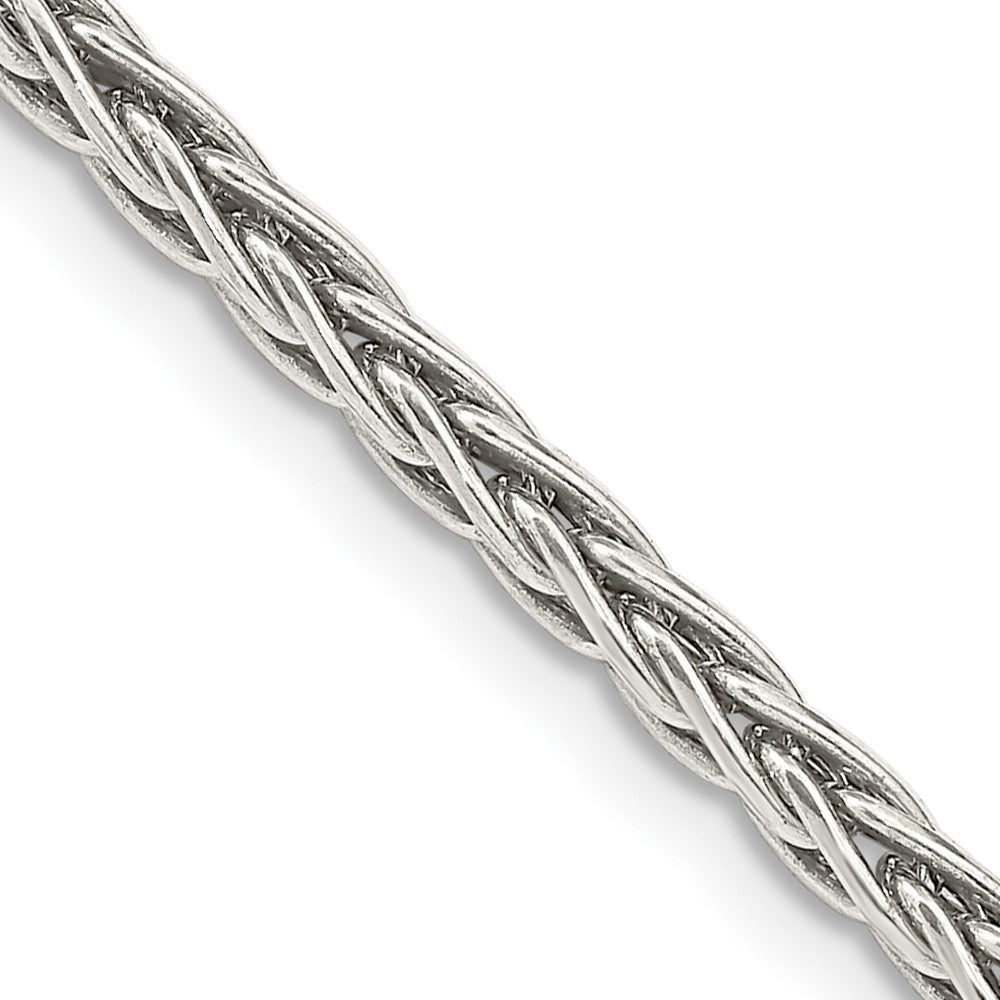 Sterling Silver Antiqued 3.25mm Solid Square Spiga Chain - 6