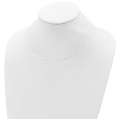 Sterling Silver Solid Polished 1.2mm Neck Wire Necklace