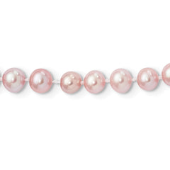 Sterling Silver Rhodium-plated 6-7mm Purple Near-Round Freshwater Cultured Pearl 20 inch Necklace
