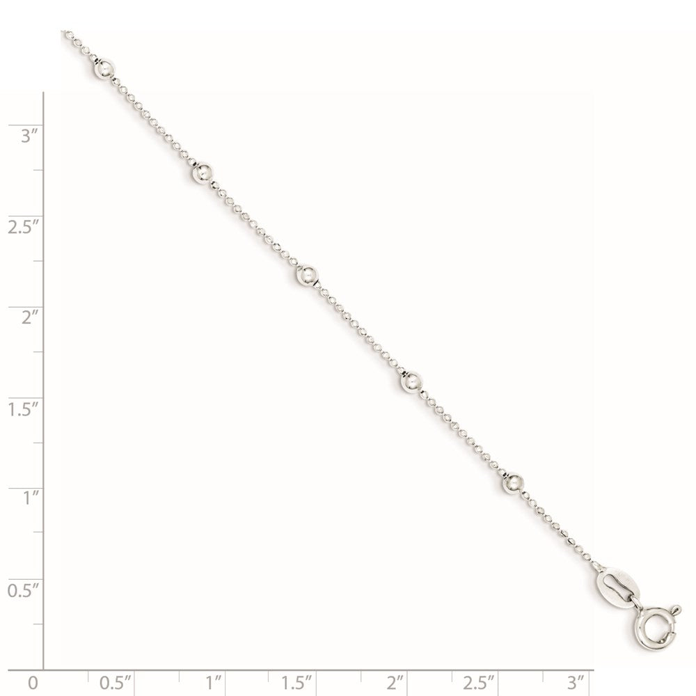 Sterling Silver Polished Beaded Bracelet - 2