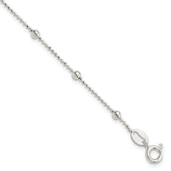 Sterling Silver Polished Beaded Bracelet - 2