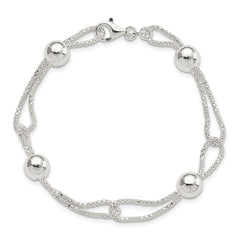 Sterling Silver Fancy Bracelet - 11