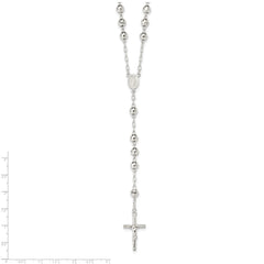 Sterling Silver Polished Rosary Necklace - 3