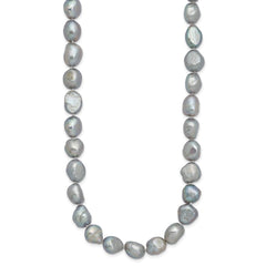 9-11mm Grey Baroque Freshwater Cultured Pearl Endless 64 inch Necklace