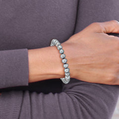 6-7mm Grey Freshwater Cultured Pearl Stretch Bracelet