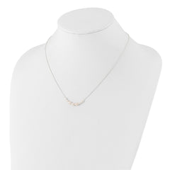 Sterling Silver E-coated Freshwater Cultured Pearl 18in w/2in ext Necklace