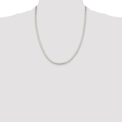 Sterling Silver Rhodium-plated 3mm Magic Herringbone Chain - 6