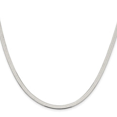 Sterling Silver Rhodium-plated 3.5mm Magic Herringbone Chain - 6